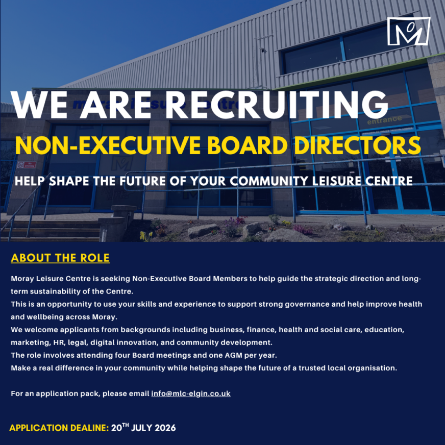 Volunteer Board Director Opportunities – Moray Leisure Centre