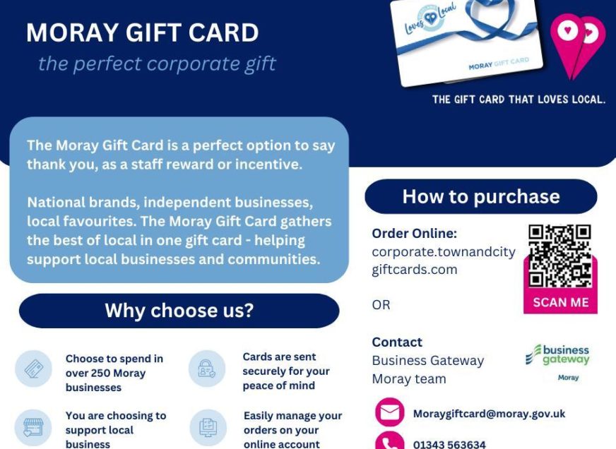 Using the Moray Loves Local Gift Card for corporate gifting and staff rewards