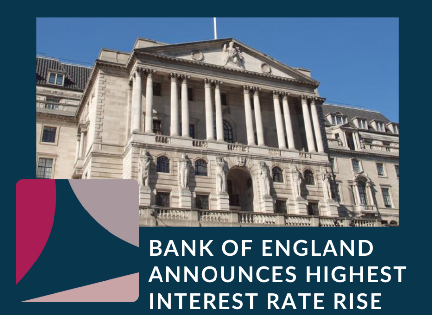 The Bank of England has announced its highest interest rate rise since 1989