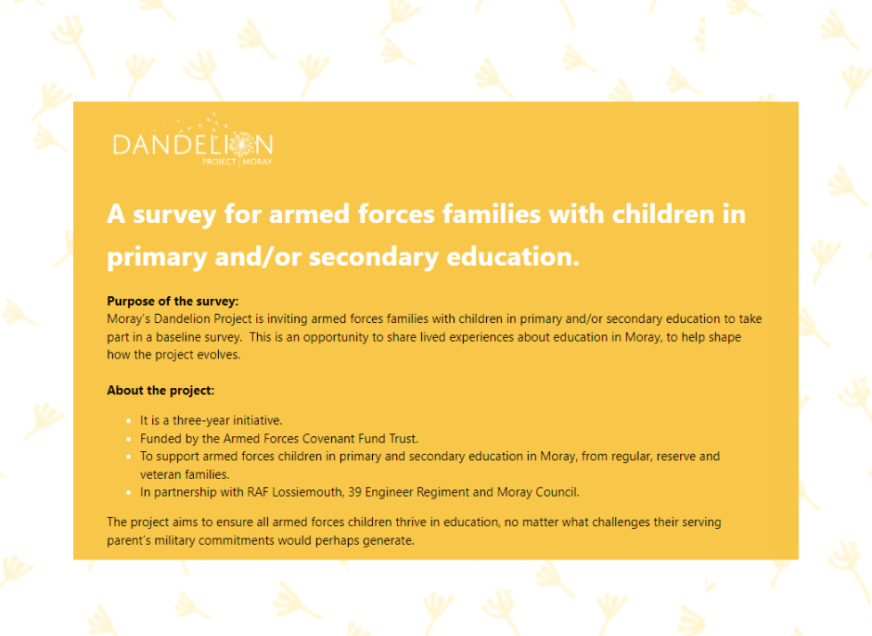 School project for Forces children launches survey for families