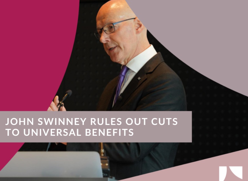 John Swinney rules out cuts to universal benefits