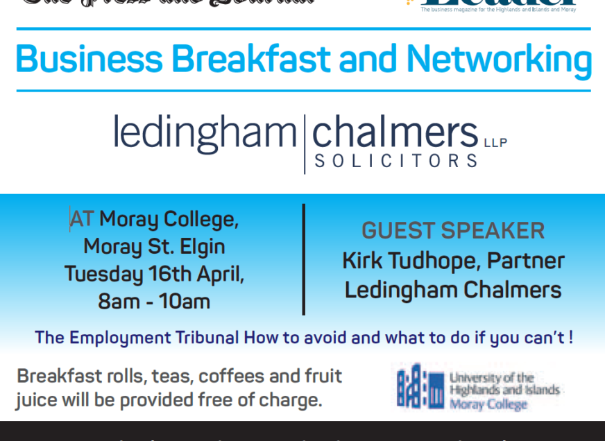 P&J present a FREE Business Breakfast with Ledingham Chalmers