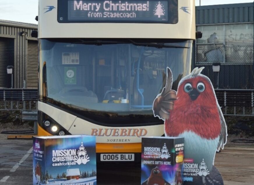 Stagecoach teams up with Cash For Kids Mission Christmas