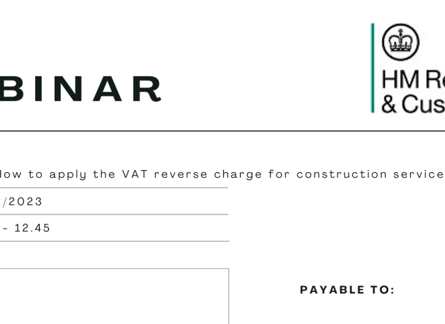 WEBINAR | How to apply the VAT reverse charge for construction services