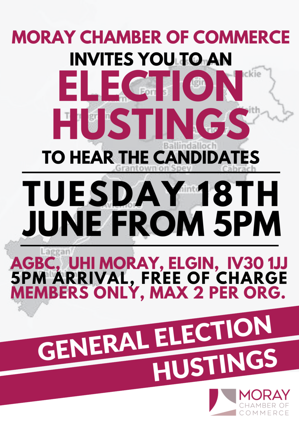 General Election Hustings - Moray West, Nairn and Strathspey